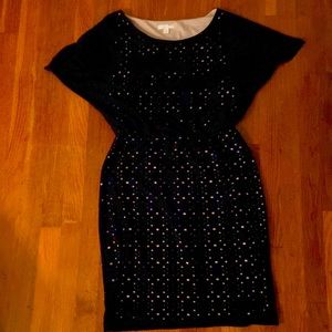 Navy Eyelet Dress